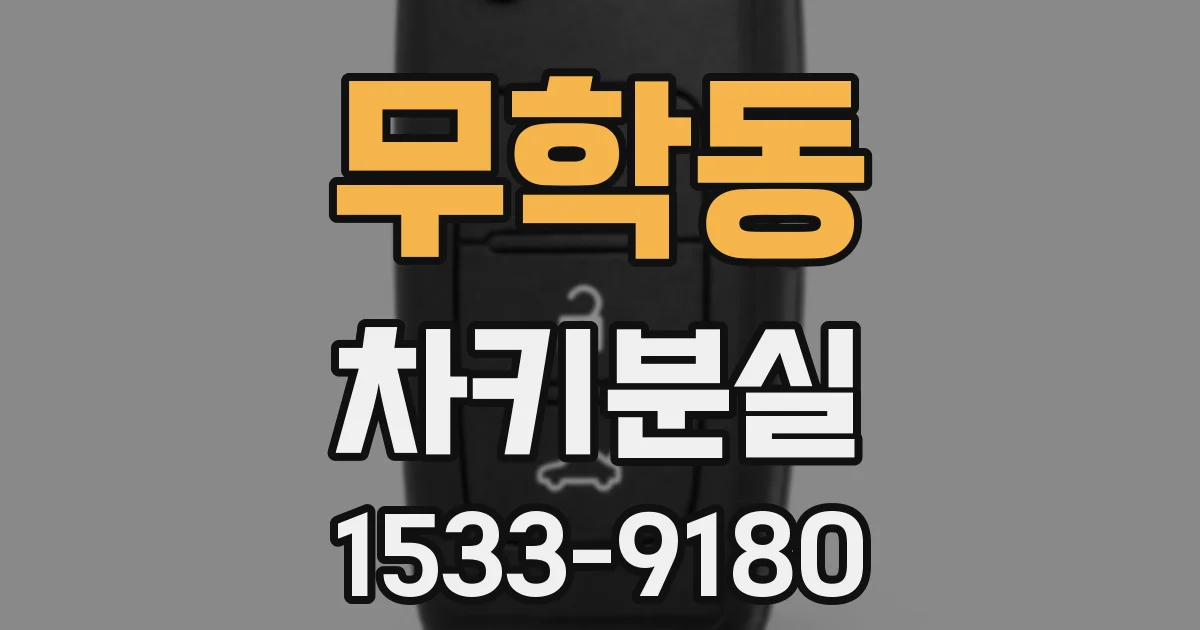 무학동 차키분실