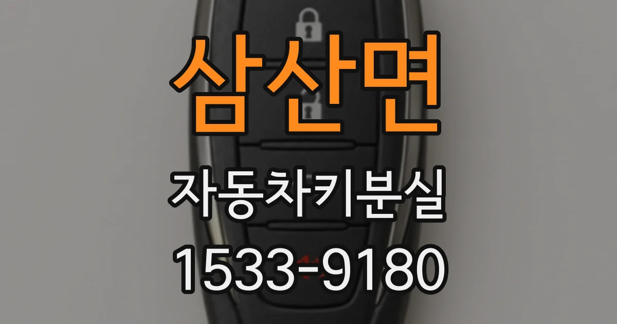 삼산면 자동차키분실