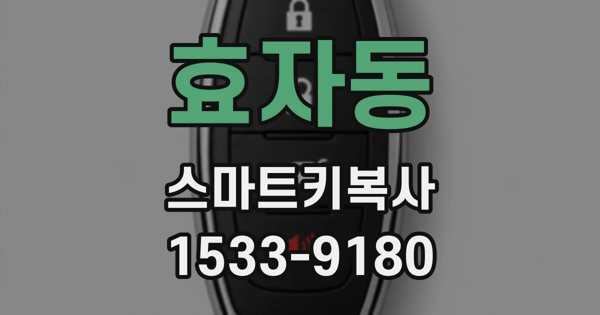 효자동 스마트키복사