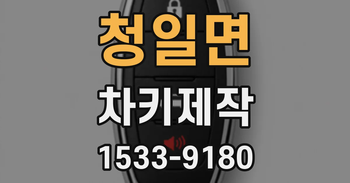 청일면 차키제작
