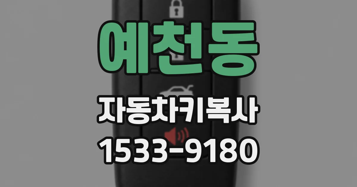 예천동 자동차키복사