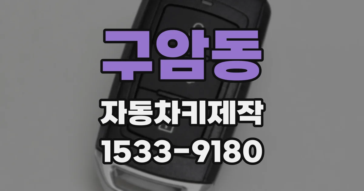 구암동 자동차키제작