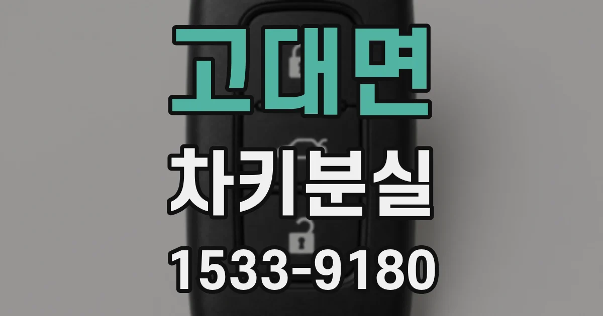 고대면 차키분실