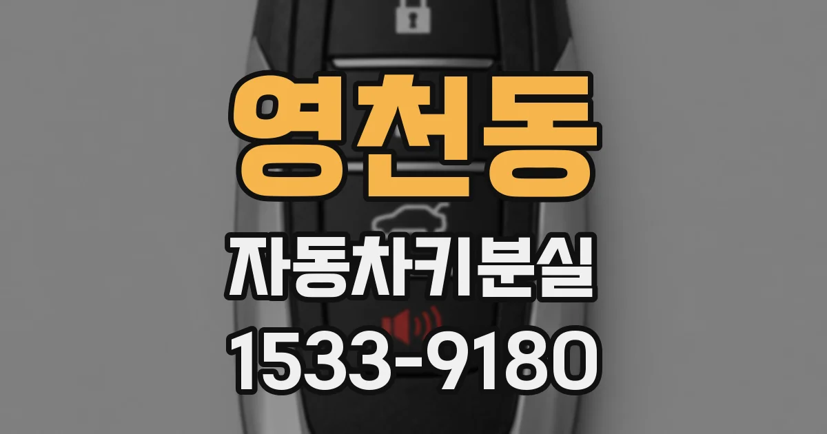 영천동 자동차키분실