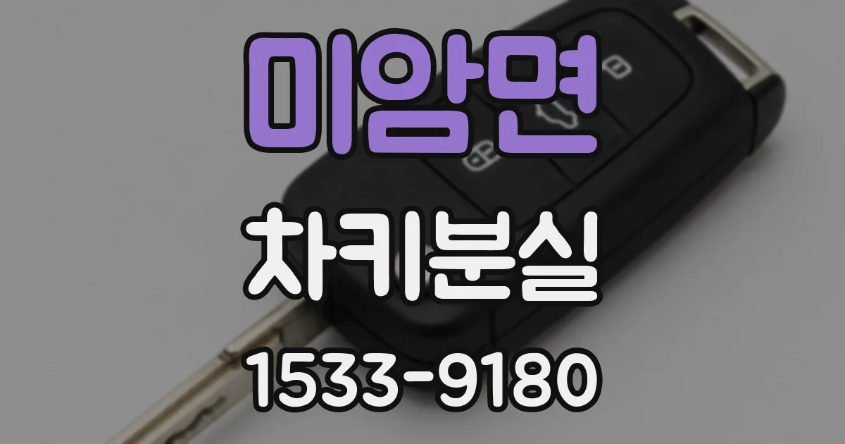 미암면 차키분실
