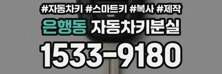 은행동 자동차키분실