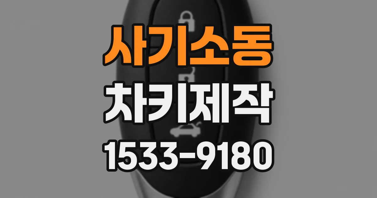 사기소동 차키제작