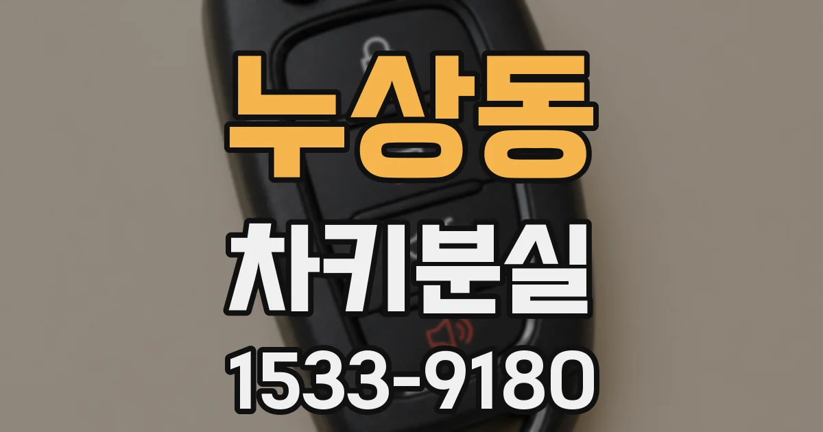 누상동 차키분실