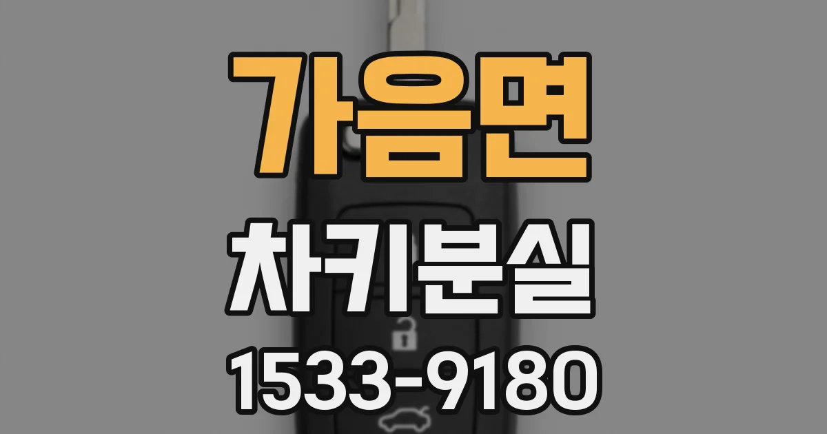 가음면 차키분실