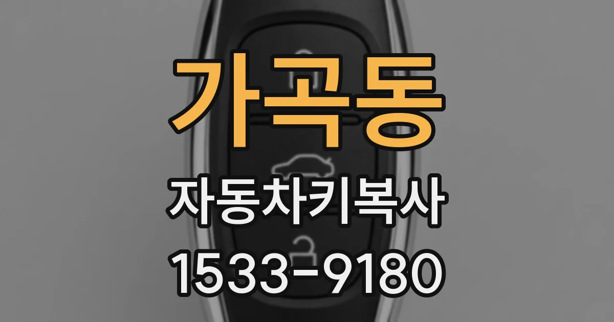 가곡동 자동차키복사
