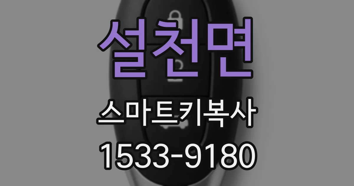 설천면 스마트키복사