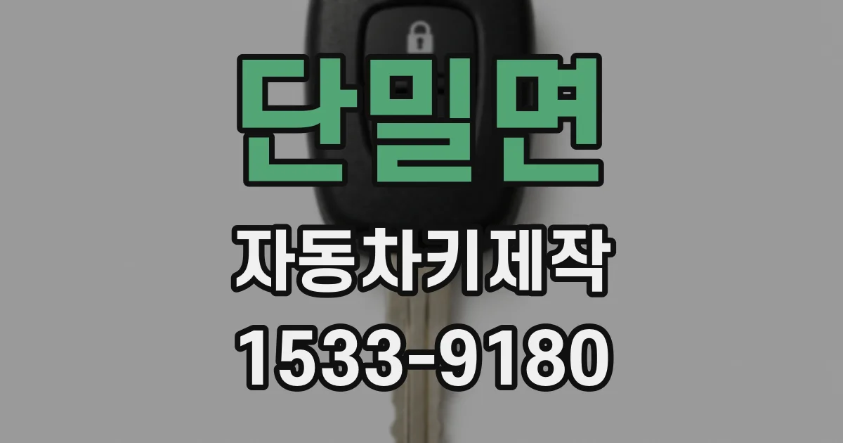 단밀면 자동차키제작