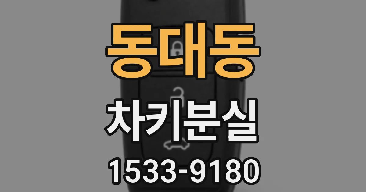 동대동 차키분실
