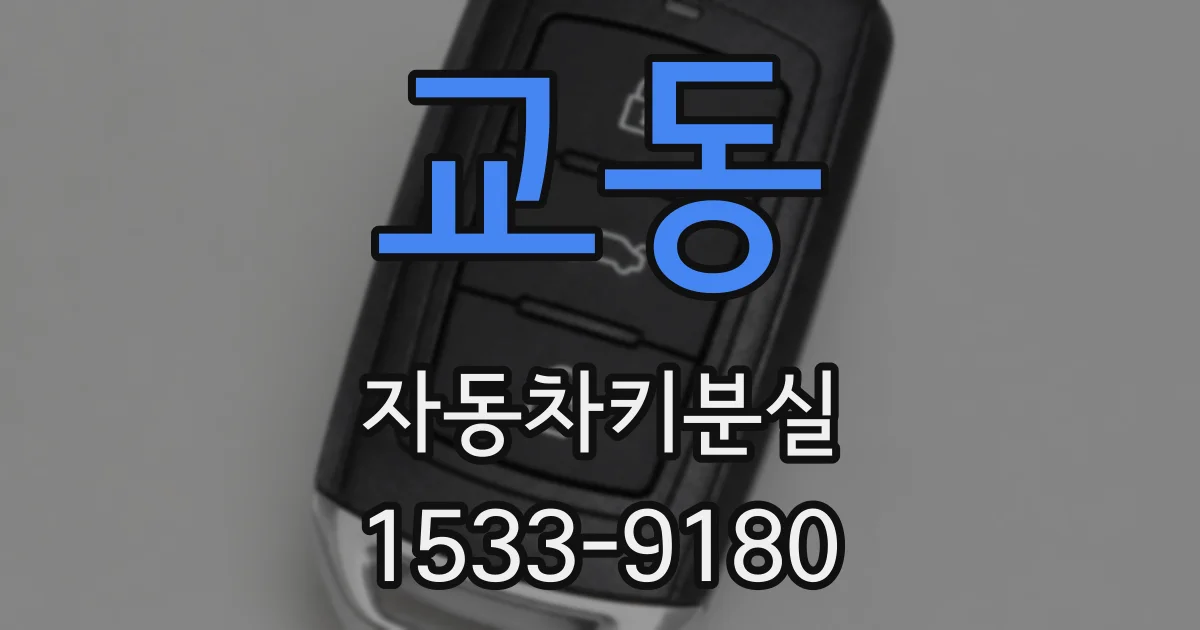 교동 자동차키분실