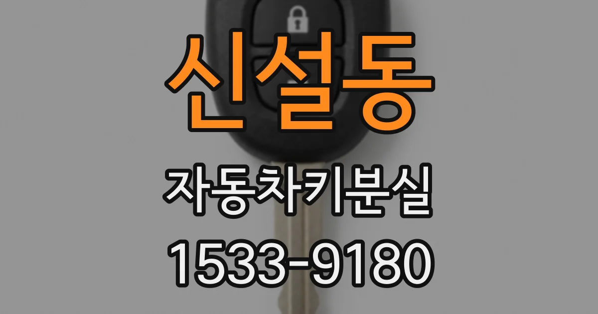 신설동 자동차키분실