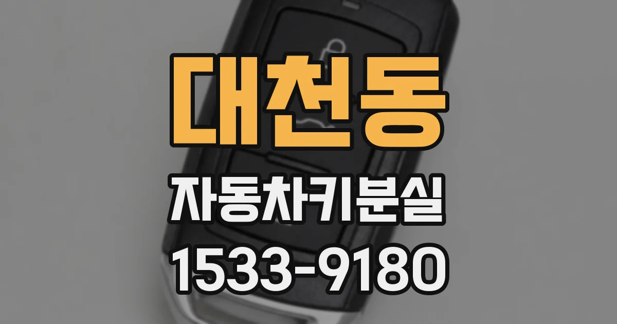 대천동 자동차키분실