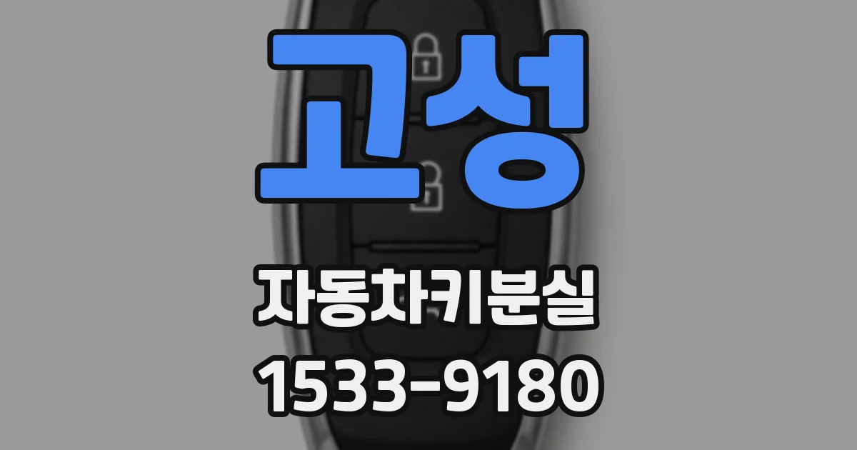 고성 자동차키분실