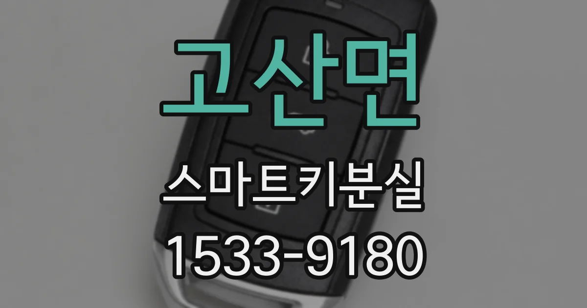 고산면 스마트키분실