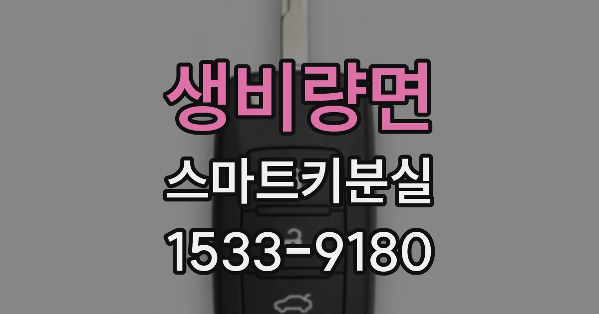 생비량면 스마트키분실