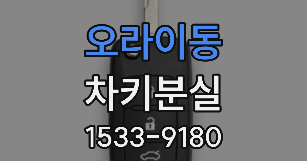 오라이동 차키분실