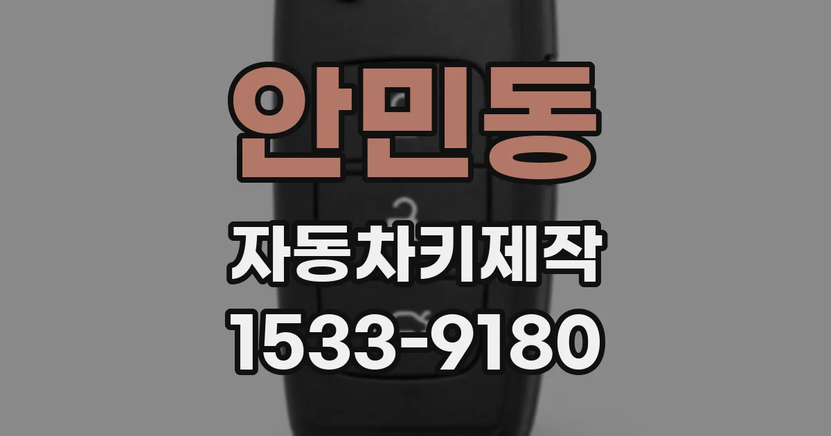 안민동 자동차키제작