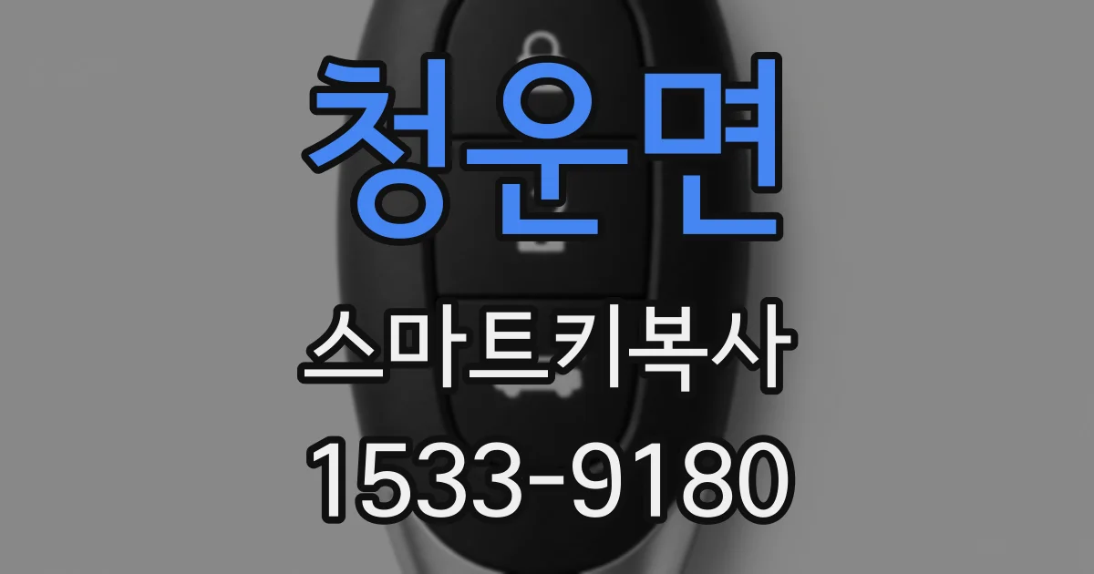 청운면 스마트키복사