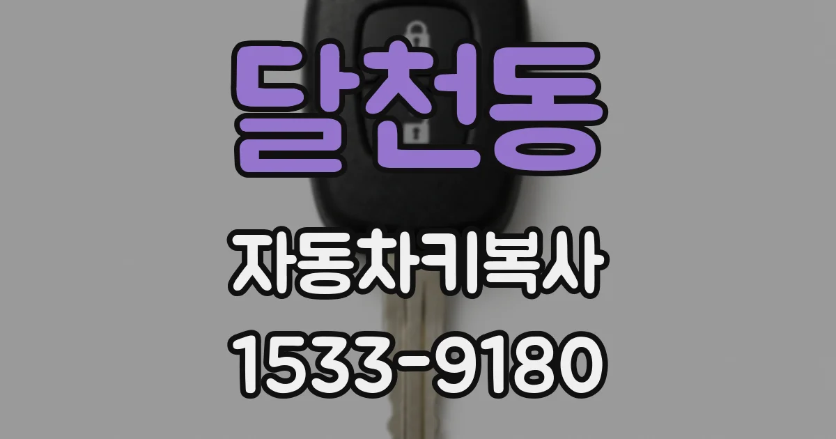 달천동 자동차키복사