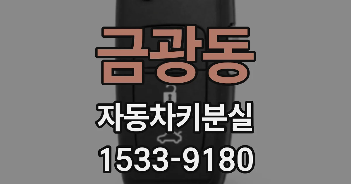 금광동 자동차키분실