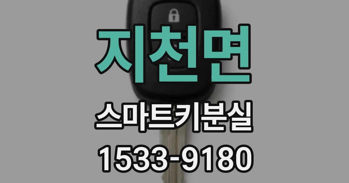 지천면 스마트키분실