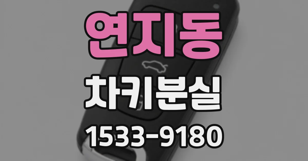 연지동 차키분실