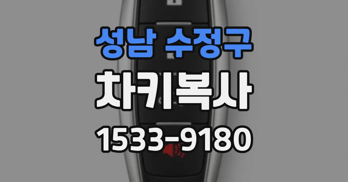 성남 수정구 차키복사