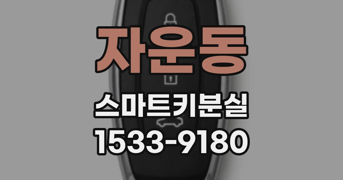 자운동 스마트키분실