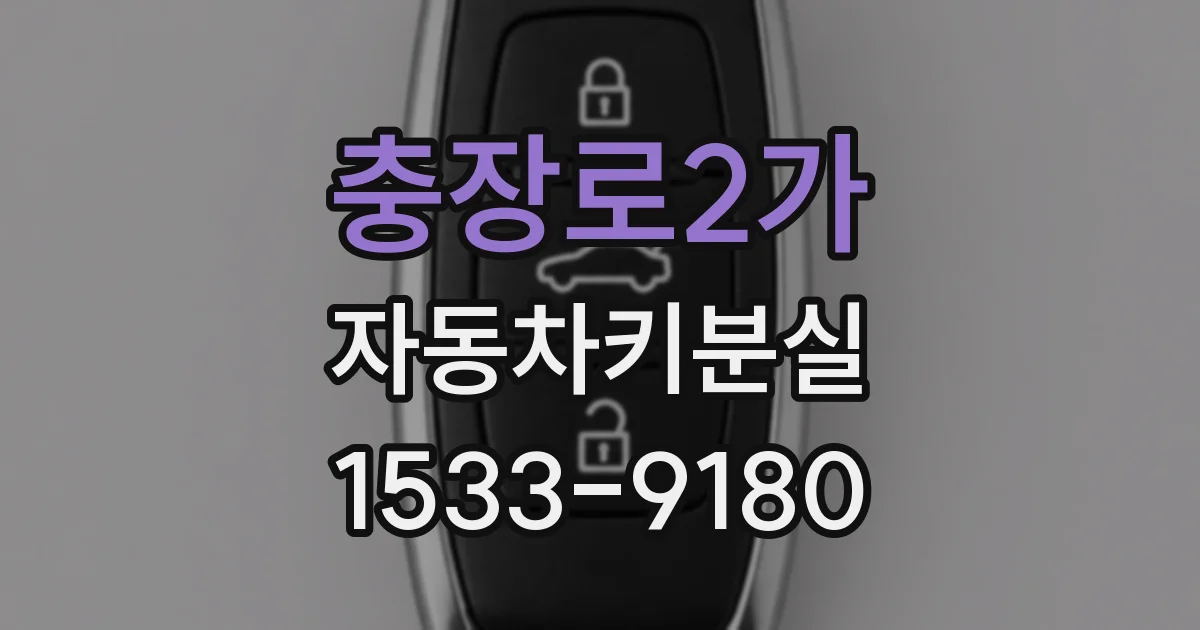 충장로2가 자동차키분실