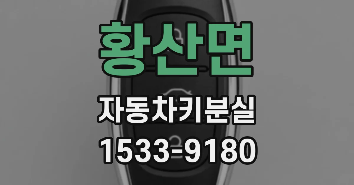 황산면 자동차키분실