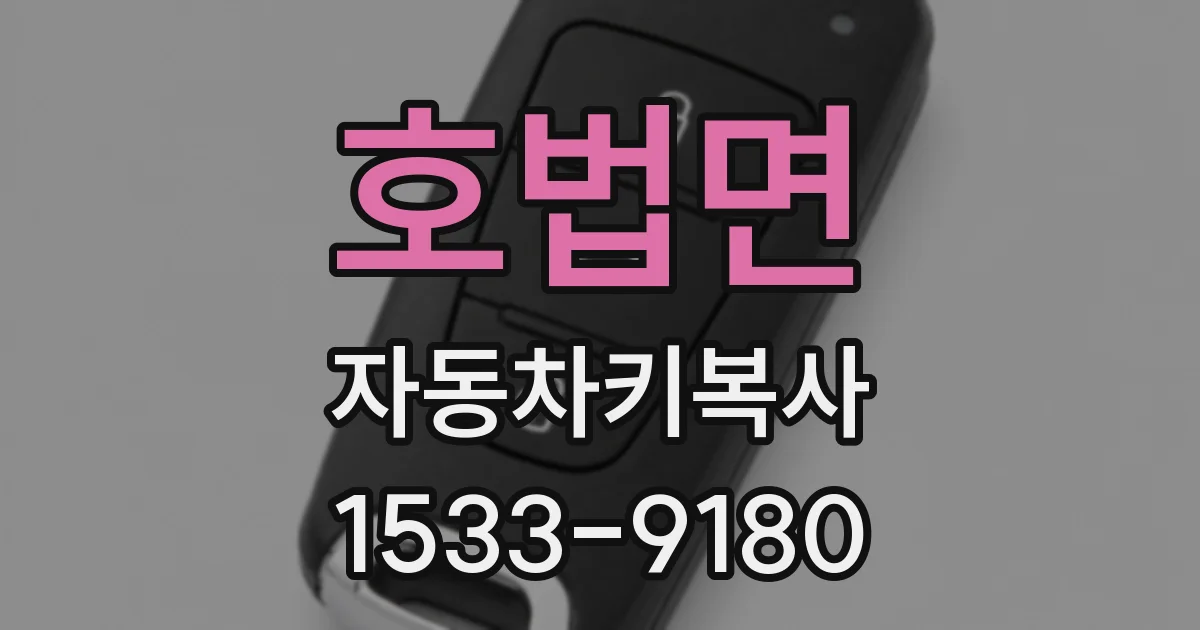호법면 자동차키복사