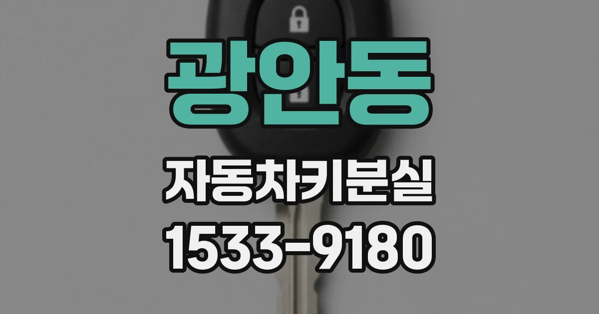 광안동 자동차키분실