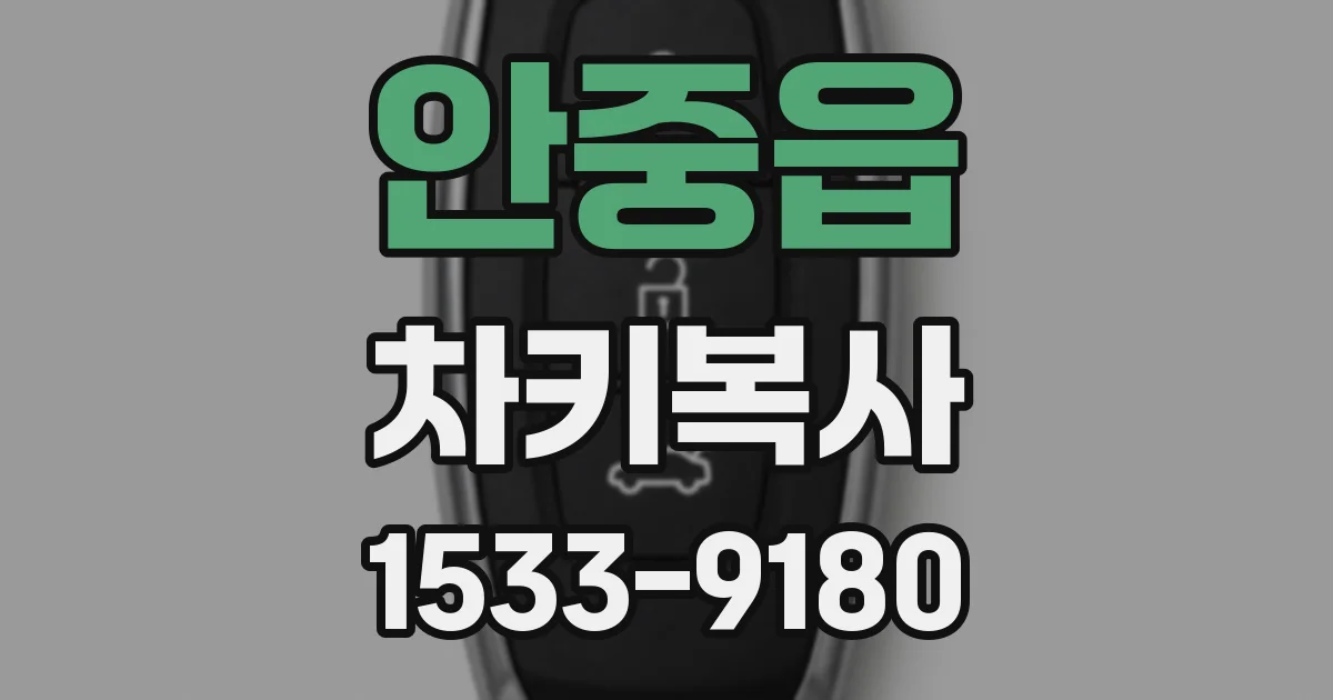 안중읍 차키복사