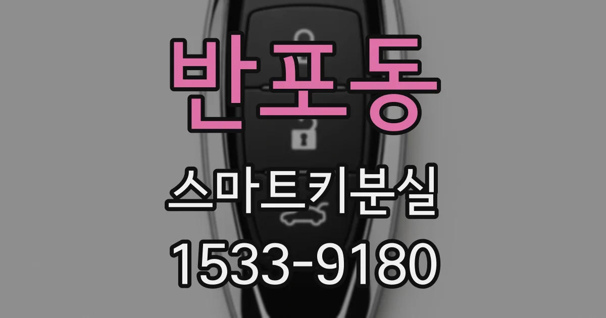반포동 스마트키분실