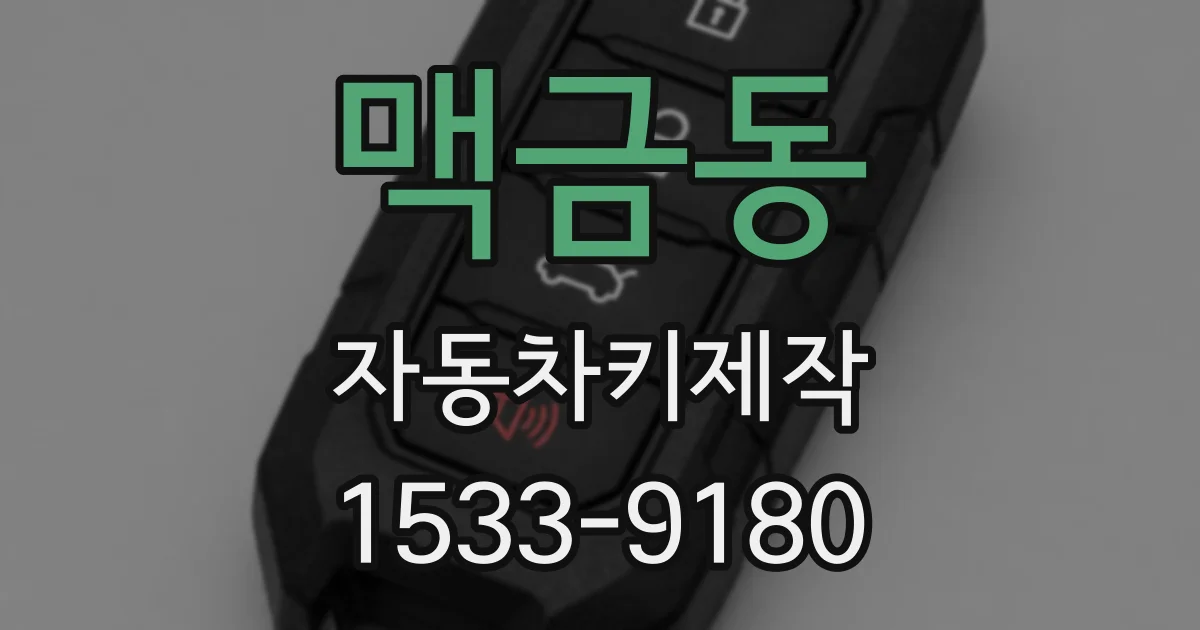 맥금동 자동차키제작
