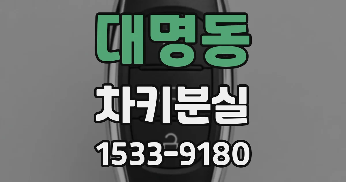 대명동 차키분실