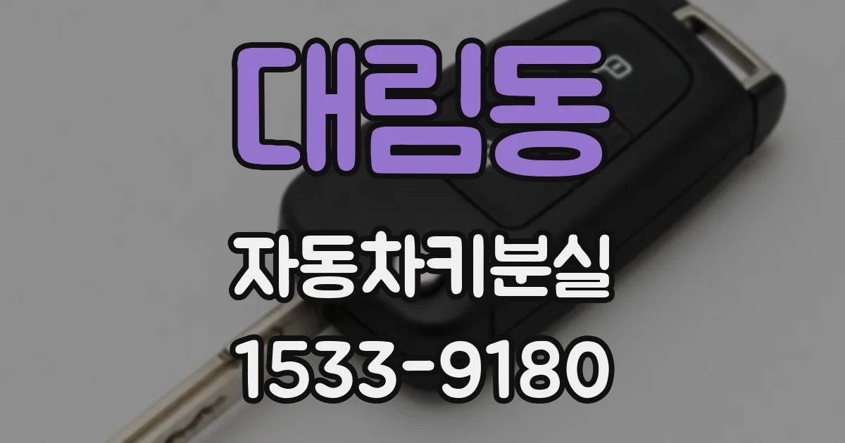 대림동 자동차키분실