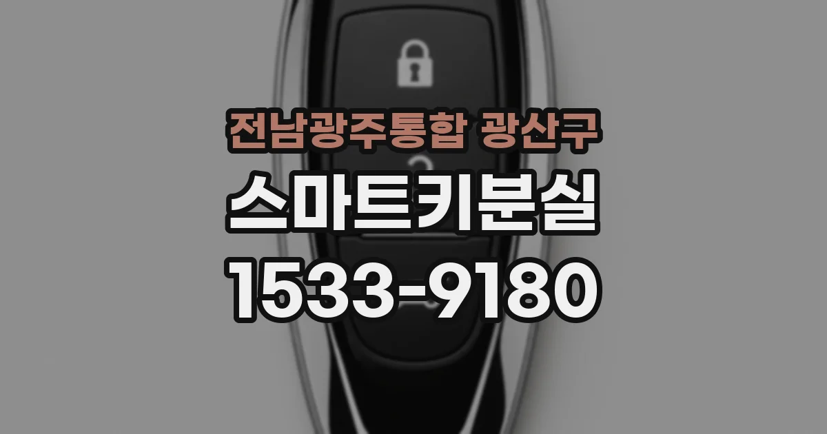 전남광주통합 광산구 스마트키분실