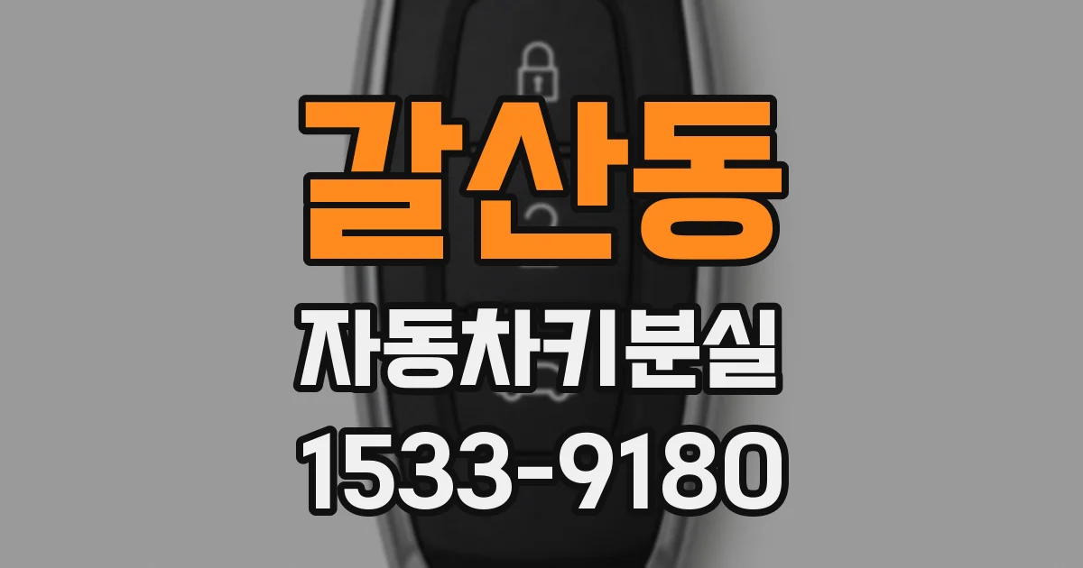 갈산동 자동차키분실