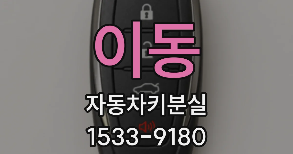 이동 자동차키분실