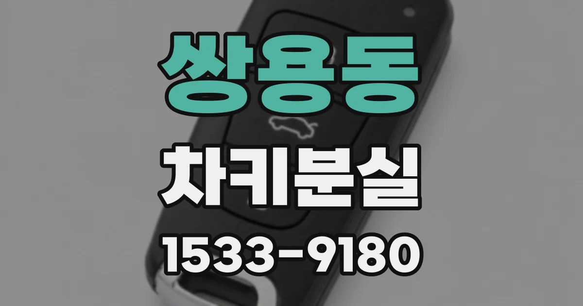 쌍용동 차키분실