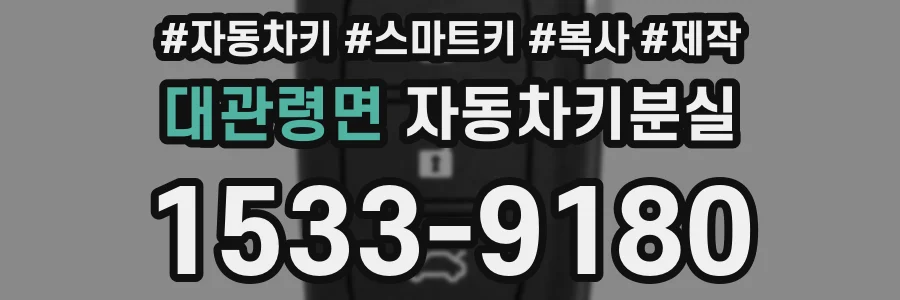 대관령면 자동차키분실