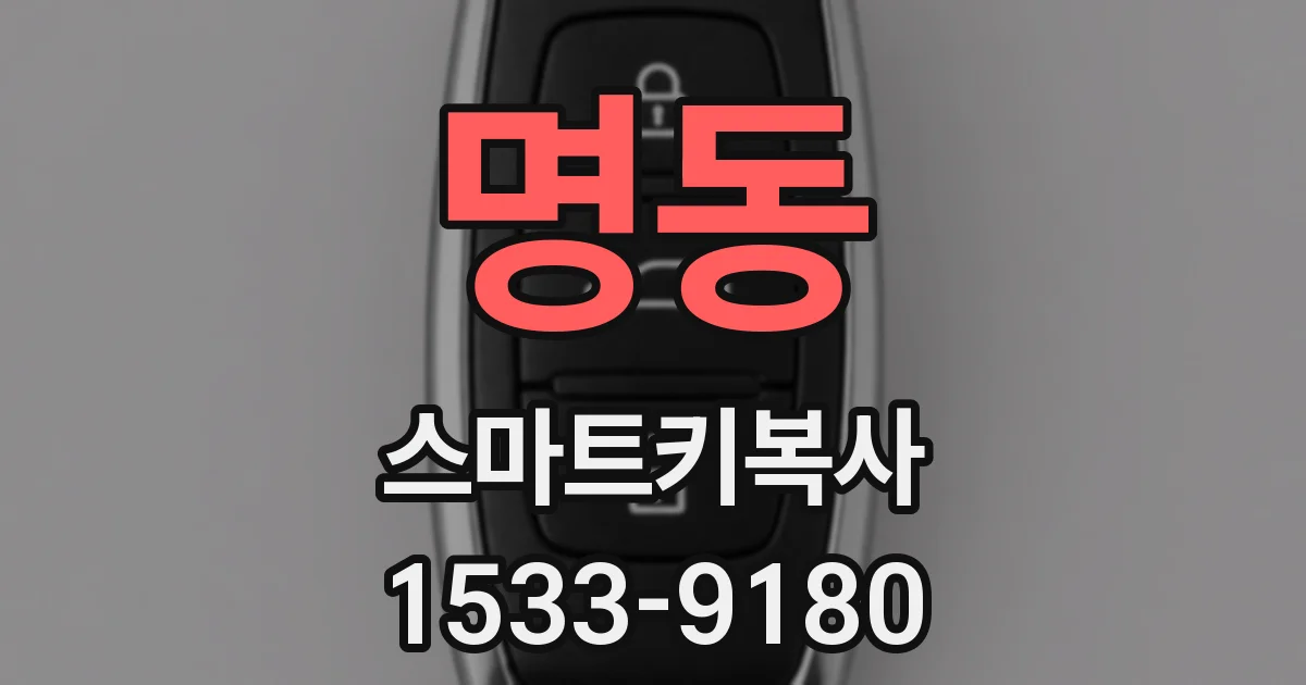 명동 스마트키복사