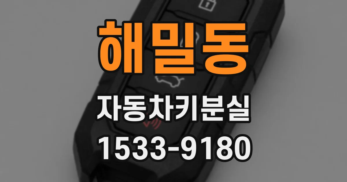해밀동 자동차키분실