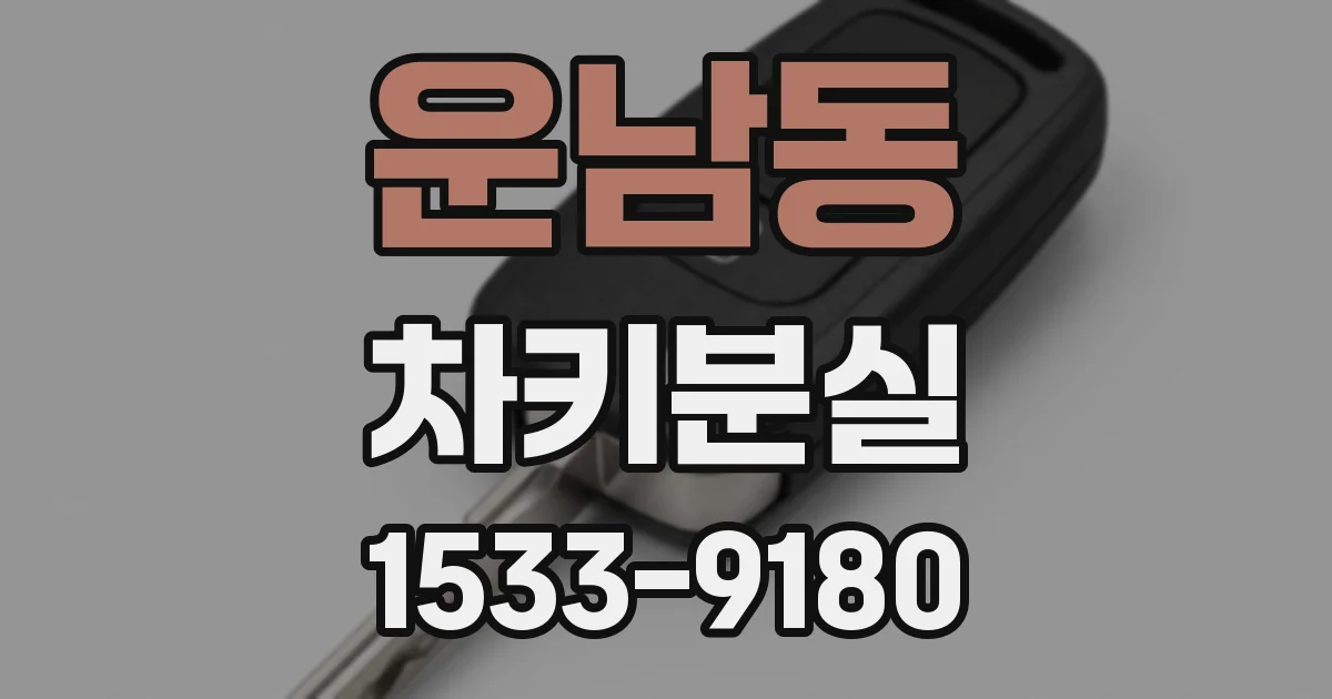 운남동 차키분실