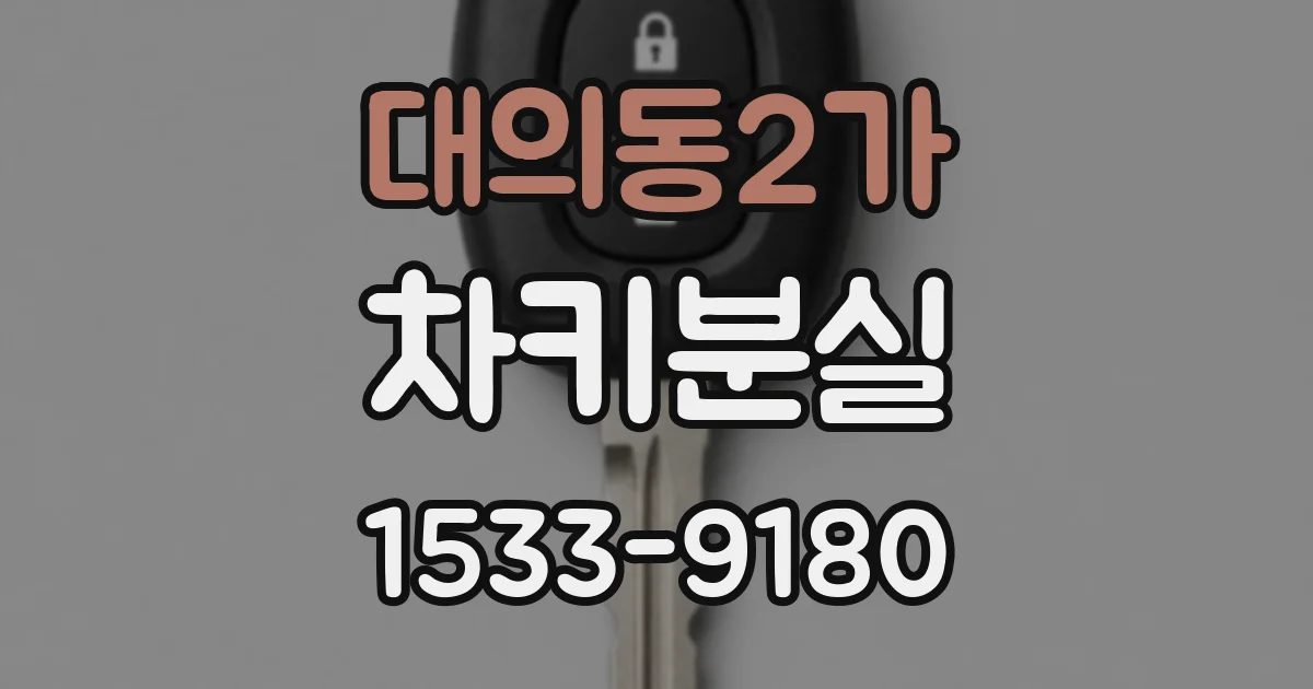 대의동2가 차키분실